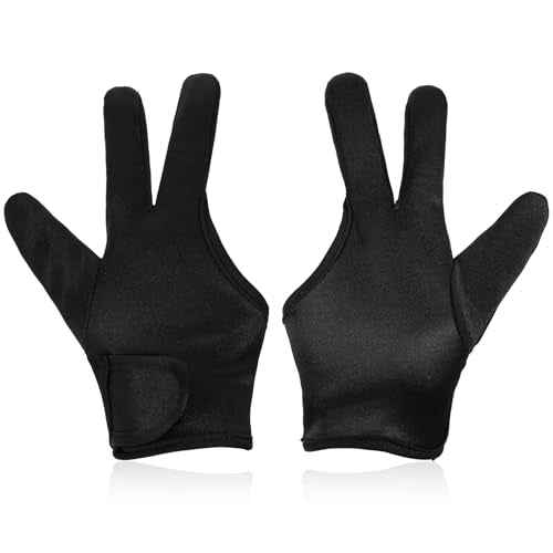 2pcs Heat Resistant Gloves for Hair Styling Curling Wand Professional 3 Finger Mittens Glove Iron Barber Glove Reusable Straightener Heat Protector Glove Curling Wand Flat Iron Hot Protection Gloves