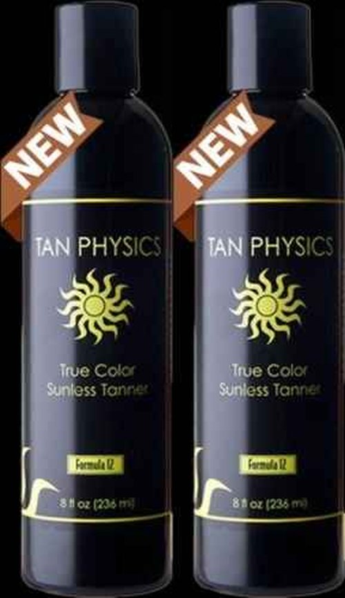 Tan Physics Sunless Tanner 8oz (Pack of 2) with Application Gloves – Self Tanning Lotion – Instant Tan Lotion for Face & Body – Natural Self Tanner for a Streak-Free, Long-Lasting Glow