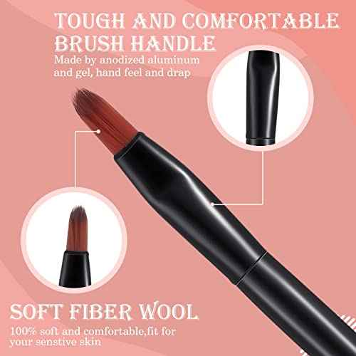 Yaomiao 120 Pcs Disposable Lip Brushes Small Lip Applicators Bulk Multifunctional Brush for Lipstick Makeup Concealer Eyebrow Foundation Blending Cosmetic Tool