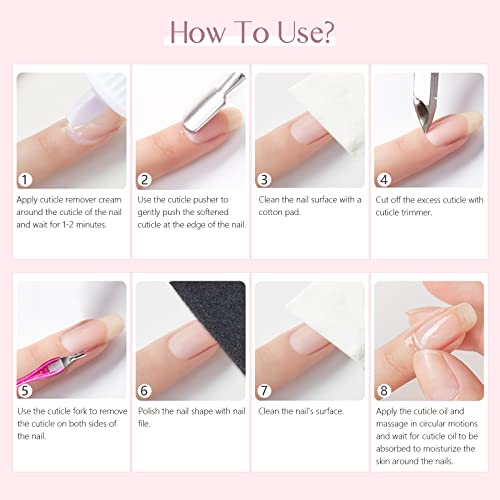 SAVILAND Cuticle Remover and Cuticle Oil Kit ? Nail Care Kit with Cuticle Remover Liquid & 1.01 oz Cuticle Oil Cuticle Trimmer for Cuticle Softener & Moisturize Manicure Kit for Home Use