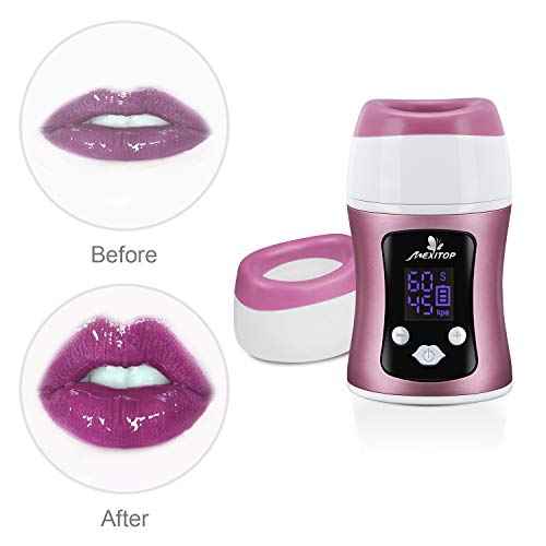 Lip Plumper - Lip Suction Booster Automatic, Intelligent Control (Time, Sucking), Digital Display, Charging via USB, Standing Design Lip Filler for Lip Make-Up (Bonus Sponge Pad Included)
