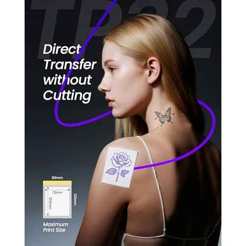 TATTMUSE 2025 New Series TP32 Tattoo Stencil Printer, Mini Tattoo Printer with 30 Pcs Transfer Paper, Stencil Printers for Tattooing, Tattoo Machine for Artists & Beginners