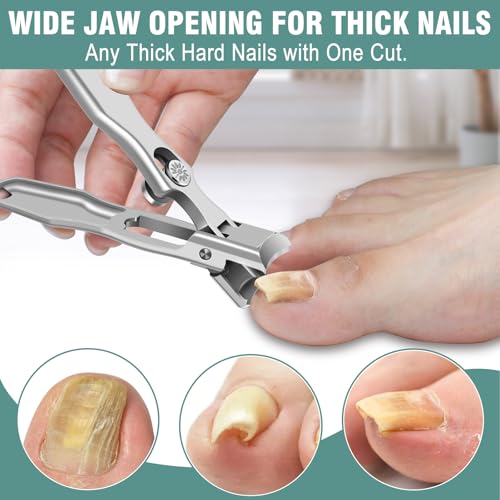 Stocking Stuffers 2025, Toenail Clippers for Thick Toenails for Seniors - Wide Jaw Nail Clippers for Men & 360 Degree Rotary Toenail Clippers for Seniors, Christmas Xmas Presents Gifts for Adults