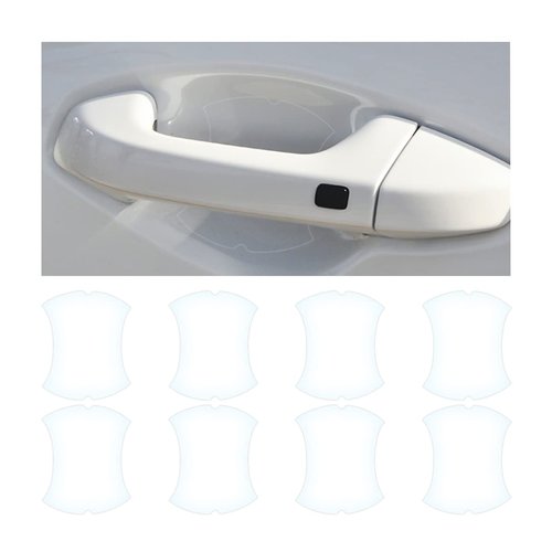 Carbon Fiber Car Door Protector - 8PCS Anti-Scratch Film, Non-Marking, Self-Adhesive for All Cars (Clear)