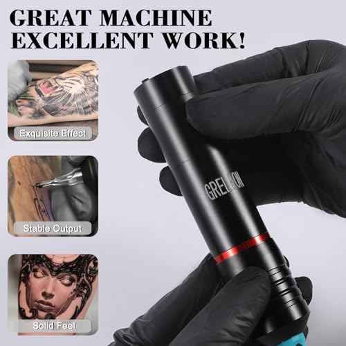 Tattoo Machine Tattoo Pen kit 2 Tattoo Batteries 1500mAH Power Supply Stroke 4.0 Professional Cartridge Tattoo Gun for Tattoo Artist£¨Color Red£©