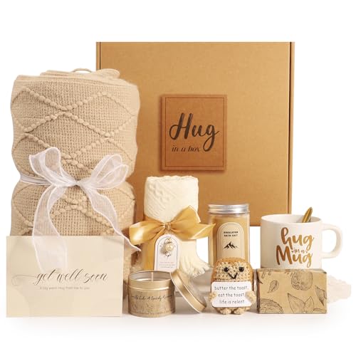 Get Well Gifts for Women - Get Well Soon Gift Baskets for Women After Surgery Care Package for Woman Surgery Recovery Feel Better Gifts Sympathy Gift Baskets Bereavement Gifts Ideas