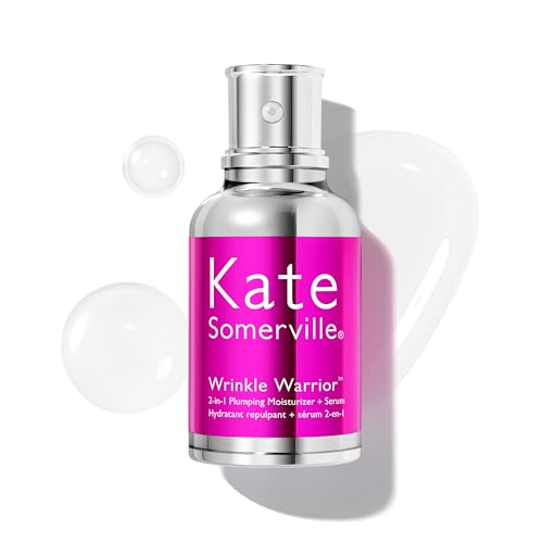Kate Somerville Wrinkle Warrior¢ç 2-in-1 Plumping Moisturizer + Serum ? Hydrating Formula with Hyaluronic Acid, Smooths Fine Lines, Firms Skin & Boosts Radiance, 1.7 Fl Oz