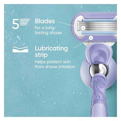 Gillette Venus Deluxe Smooth Swirl Womens Razor Blade Refills, 6 Count, Moisture Ribbon to Protect Against Irritation