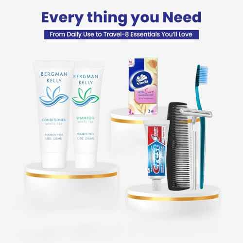 Trektote Bulk Hygiene Kit For Men And Women ? (5 Pack) 8 Piece Set Of Travel Size Toiletries, TSA Compliant, Bulk Travel Essentials, Includes Shampoo And Conditioner, Body Wash, Toiletry Bag & More