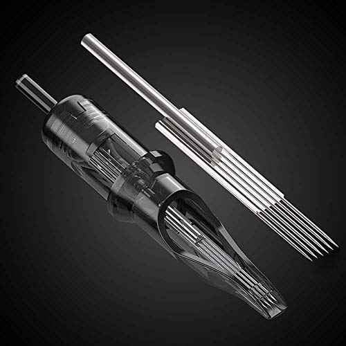 Tattoo Cartridge Needles - 20Pcs Assorted Standard Sterilized Tattoo Needle Cartridges Round Shader 5RS Size for Tattoo Machine Tattoo Kits Tattoo Supplies