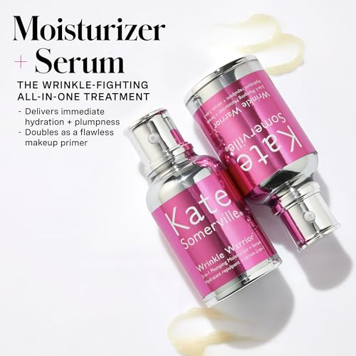Kate Somerville Wrinkle Warrior¢ç 2-in-1 Plumping Moisturizer + Serum ? Hydrating Formula with Hyaluronic Acid, Smooths Fine Lines, Firms Skin & Boosts Radiance, 1.7 Fl Oz