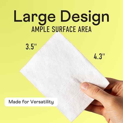 Swisspers Refresh and Reset Facial Cleansing Cotton Pads - 100% Natural Fiber, Ultra-Soft Beauty Essentials for Women & Men - Cruelty-Free, Paraben-Free Skincare Application Squares (50 Count) 3 Pack