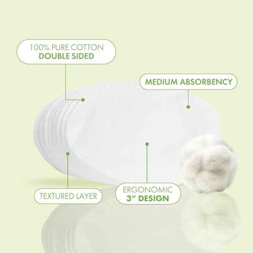 Intrinsics Premium Cotton Ovals (50 Count) ? Dual-Sided 3¡± Medium-High Absorbency Large Cotton Pads, Lint-Free Hypoallergenic Cotton for Makeup Removal, Cleansing, and Exfoliation