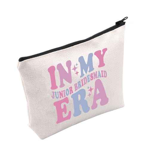 PLITI Junior Bridesmaid Gift Wedding Party Gift Bridal Shower Gift In My Junior Bridesmaid Er Makeup Bag From Bride (Junior Bridesmaid Er bag)