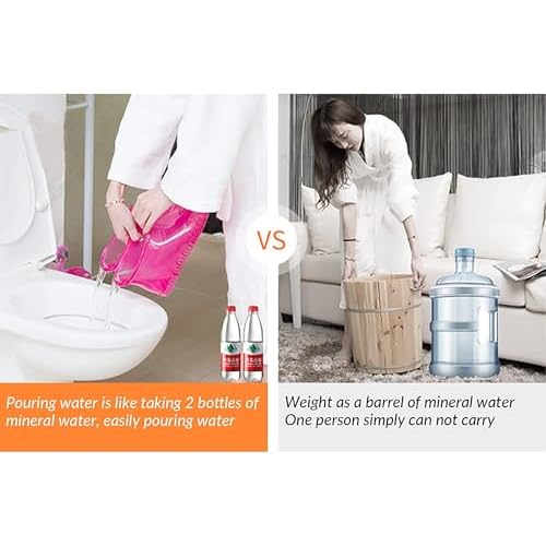 Movable Foot Soaker, Portable Feet Soaking Tub Massage Foot Bath Shoes, Bath Massager Basin Pedicure Feet Spa Shoes for Thermal Massage to Promote Blood Circulation (Medium, Blue)