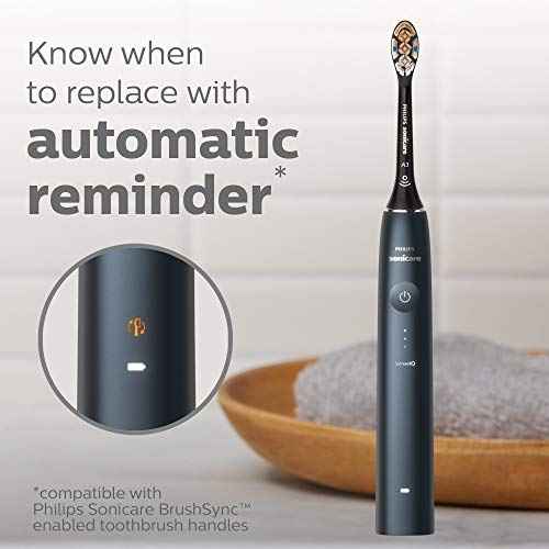 Philips Sonicare A3 All-in-One - Genuine Replacement Electric Toothbrush Heads, Black, 2 Pack, HX9092/95