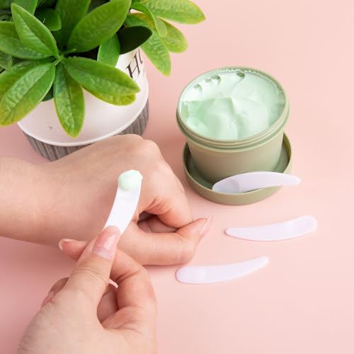 50PCS Cosmetic Spatulas, 2inch Small Makeup Spatula, Mini Plastic Skin Care Scoop, Face Mask Applicator, Facial Supplies for Estheticians Mixing and Sampling Women Girls