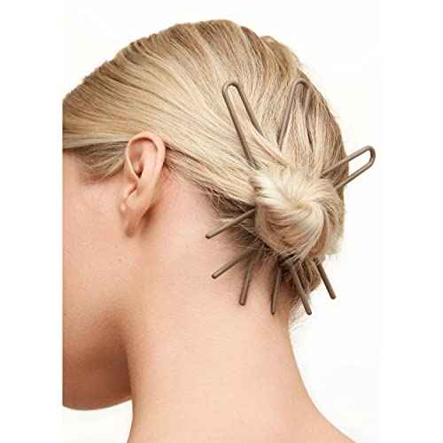 Day Rate Beauty Petite Power Pin (5.5-Inch) ? U-Shaped French Hair Pin for Buns & Updos ? Nylon-Coated, Anti-Snag, Hair-Safe ? Made in USA (Cocoa)