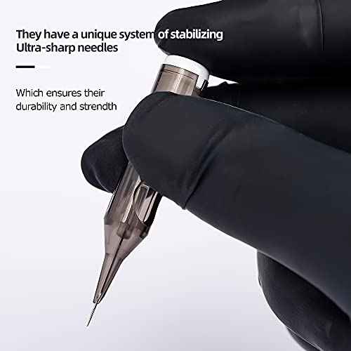 Xnet U-REX Tattoo Cartridge Needles #12 Standard 9RL Disposable Tattoo Needles 9 Round Liner Long Taper 1209RL 20Pcs Supply for Rotary Tattoo Pen Machine Gun