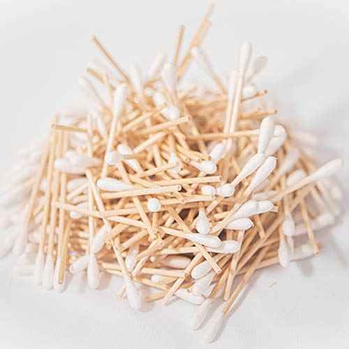 JMU Medical Cotton Swabs, Cotton Swabs with Wooden Sticks, 1000 Count