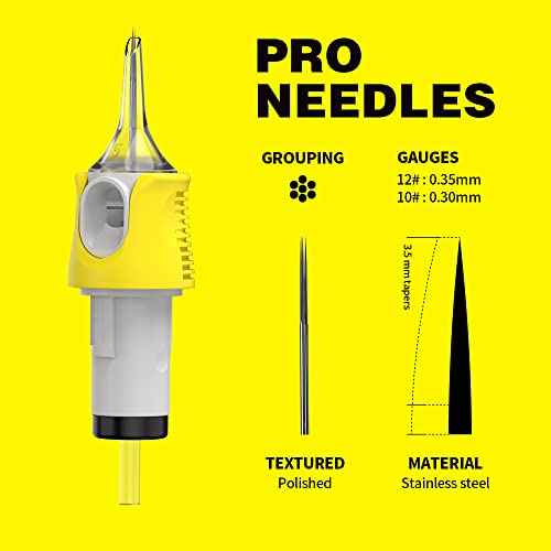 Hawink 9RL Tattoo Needles Cartridge #10 Bugpin 9 Round Liner X-Taper 16PCS with Membrane Professional Disposable Finger Ledge Cartridges EN05S-FG-16-1009RL