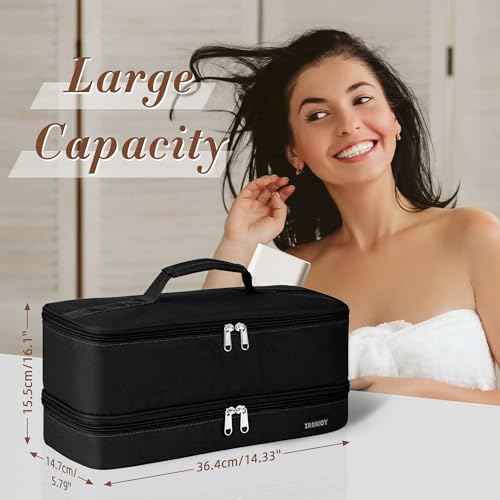 Double Layer Storage Case For Shark Flexstyle, Travel Carrying Case For Shark 430/440 Flexstyle, Organizer Bag For Shark Flexstyle/Dyson Airwrap Styler Attachments
