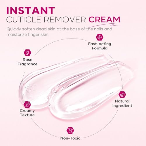 Modelones Cuticle Remover Cream Cuticle Softener Nail Repair for Damaged Nails Cuticle Remover Liquid for Nail Care Manicure Kit for Women 60ML 2.12 FL OZ