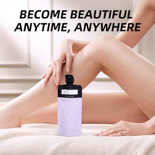 ASEVAT 3 oz 6pack Leak Proof Empty Squeeze Pouches Refillable Travel Size Containers Liquid Pouch Cosmetic Container TSA Approved Bag