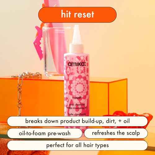 Amika Reset Pink Charcoal Scalp Cleansing Oil Unisex 6.7 oz (Pack of 1)