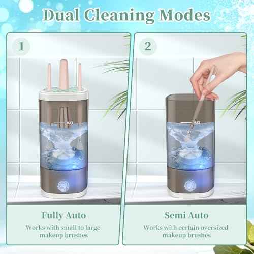 Electric Makeup Brush Cleaner Machine, Ultimate Efficient Automatic Cleaner for All Types of Makeup Brushes- Black