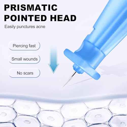 Sterile Pimple Needles, 50 Pcs Disposable Acne Needles and 72 Dots Acne Pimple Stickers - Effective Blemish & Blackhead Removal Tools for Clear Skin