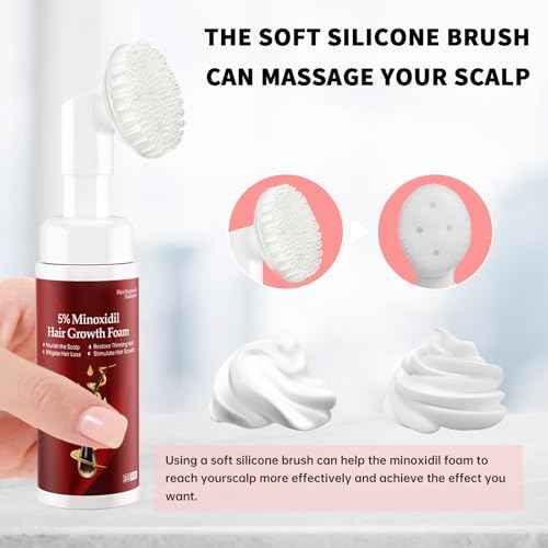 5% Minoxidil for Men and Women, Minoxidil Foam for Women Hair Growth, Topical Hair Loss Treatment, Promotes Hair Regrowth Fuller and Thicker, Unscented - 2 Pack