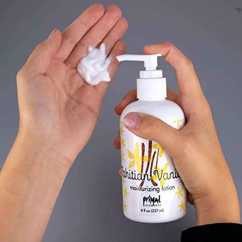 Primal Elements Hand and Body Cream Shea Butter Lotion, Tahitian Vanilla, 8 Ounce