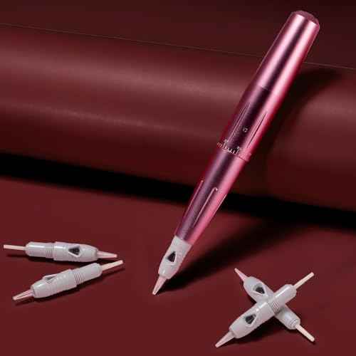 Permanent Eyebrow Makeup Tattoo Pen Kit for Eyebrow Lip Eyeliner Complete Rotary Tattoo Pen Machine Kit with 20pcs Cartridge Needles Microblading Supplies Tattoo Inks for Artists