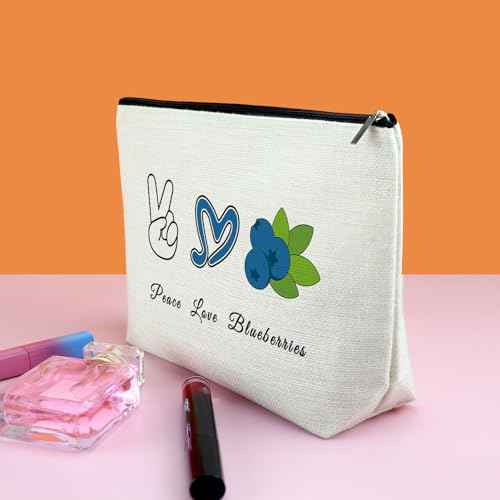Blueberry Makeup Bag Blueberry Lover Gift for Women Blueberries Cosmetic Bag Birthday Gift for Mom Fruits Lover Gift Friendship Gift for Friends Christmas Gift for Her