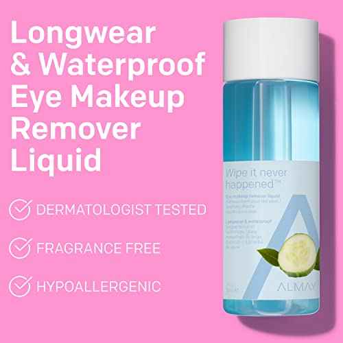 Almay Eye Makeup Remover Liquid, Longwear and Waterproof, Hypoallergenic, Cruelty Free, Ophthalmologist Tested, 4 Fl Oz (Pack of 1)