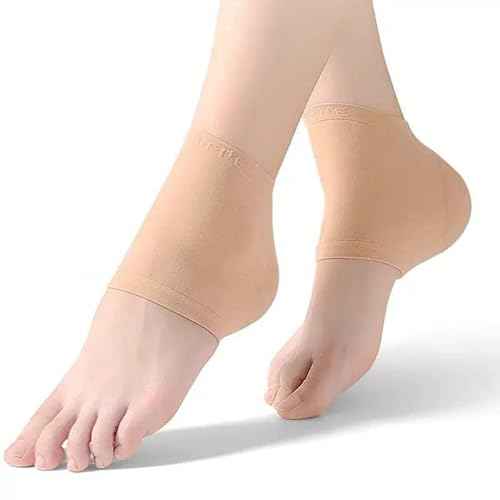 4PCS/Set Moisturizing Heel Socks - Silicone Softening Covers for Dry Feet (Heel Socks for Dry Cracked Feet), Silicone Heel Protector for Women and Men, Black