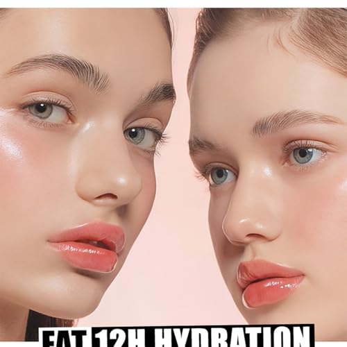 Hydrating Lip Oil, Big Brush Head Lip Glaze Shiny Transparent Lip Glow Oil, Nourishing & Non-sticky Long Lasting Fresh Clear Smooth Lip Care Plumping Lip Oil (Set A+B)