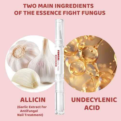 Fungal Nail Pen with Allicin & Undecylenic Acid, Extra Strength Nail Repair for Yellow, Discolored, Thick or Damaged Nails, Toenail & Fingernail Care (2PCS)