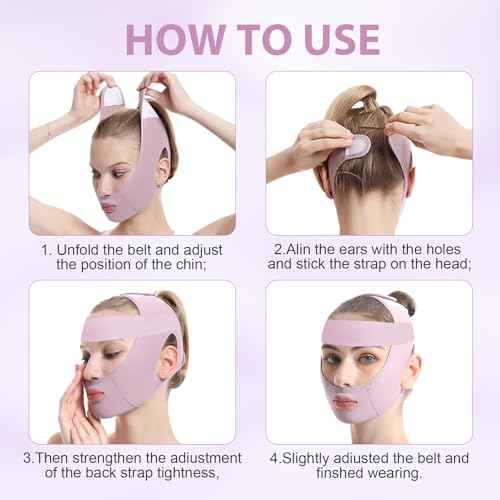 Face Lift Belt Forehead Lift Band, Comfort Pressure Forehead Bandage Chin Up Face Lifting Vshaped Strap