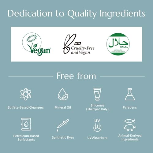 LIKOA, Smooth and Neutral Shampoo and Treatment Set, Vegan, Halal, Lightweight Moisture for Fine, Dry, or Tangle-Prone Hair, Botanical Hair Care, White Floral Scent, Made in Japan, 16.9/17.64 Fl oz