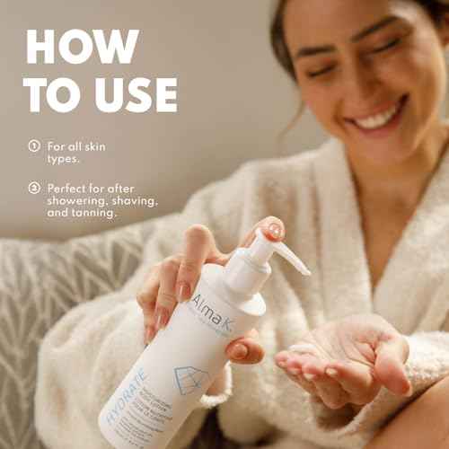 Alma K Moisturizing Body Lotion - Infused with Dead Sea Minerals - Vitamin E - Hydrating Body Lotion for Women - Body Lotion for Dry Skin - 8.4 oz