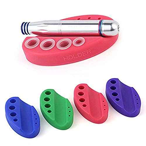 Pinkiou Tattoo Pen Eyebrow Tattoo Machine Holder Silicone Tattoo Pigment Ink Cotton Swabs Cup Holders Permanent Makeup Tattoo Supplies (Red)