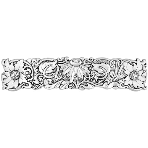 HAQUIL Vintage Flower Rectangular Hairclip, Hair Clip Vintage Viking Celtic Knot Protection Hair Clip, Barrettes Gift for Women Viking Hair Accessories