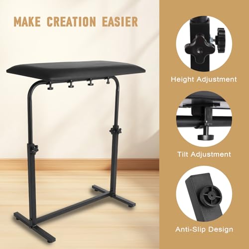 Tattoo Arm Rest£¬Large Tattoo Armrest£¬Height & Tilt Adjustable Tattoo Arm Rest Stand£¬Thickened Soft Sponge Lining£¬Suitable for Arm Rest of Professional Tattoo Artist£¬Tattoo Studios