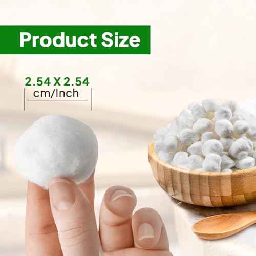 Spa Stix Cotton Balls. 500 Count Medium Size. Non Sterile Super Soft.,White