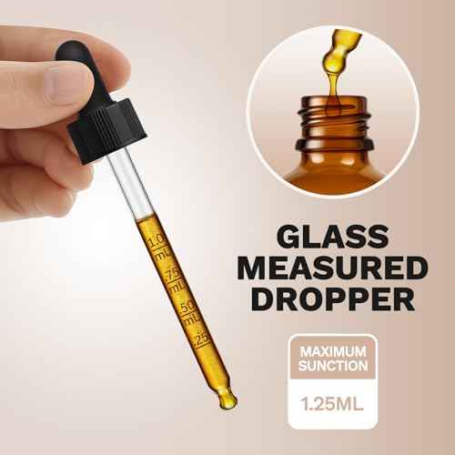 Bumobum 100ml Dropper Bottle, Amber Glass Dropper Bottle with Measured Dropper, 3.4oz Empty Eye Tincture Bottles with Funnel, Pipette & Labels for Essential Hair Oils Serums, 4 Pack