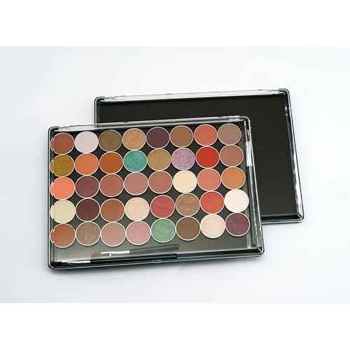 2 Pack XL large Magnetic Makeup Palette with Clear Top, Empty Cosmetics Pan Dispensing Storage Box with 40pcs Metal Sticker for DIY Eyeshadow Lipstick Blush Powder- 9.25'' x6.57''