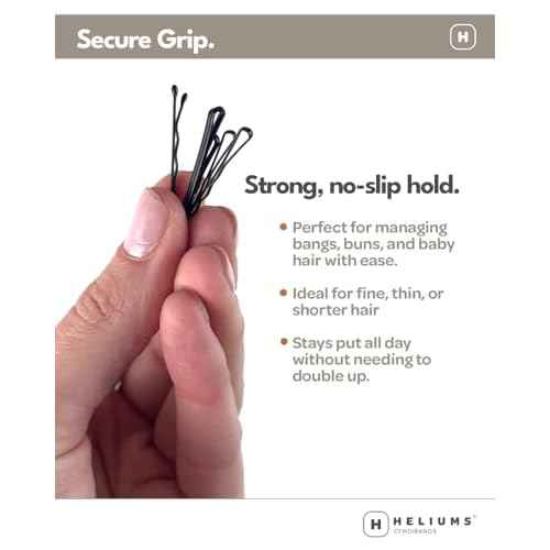 Heliums Mini Bobby Pins - Ash Blonde - 40 Pack, 1.5 Inch Small Hair Pins For Thin Hair & Kids