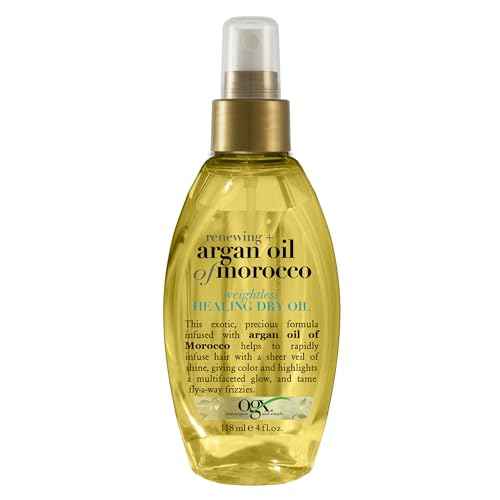 OGX Renewing + Argan Oil of Morocco Weightless Healing Dry Oil Spray, Argan Oil for Hair Care, Lightweight Mist for Split Ends, Frizz Control & Shine, Paraben & Sulfated-Surfactants Free, 4 fl oz